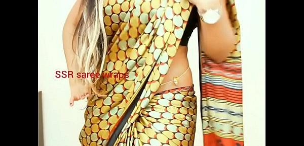 Telugu aunty saree satin saree  sex video part 1
